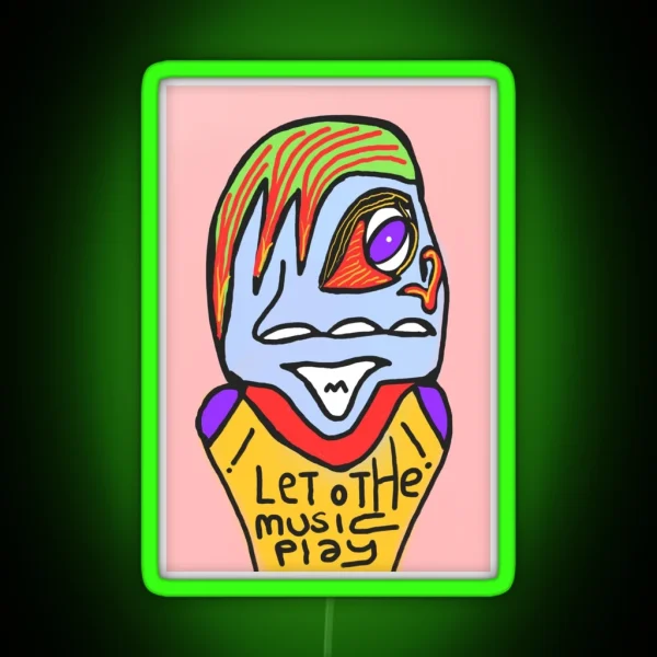 Let The Music Play RGB Neon Sign