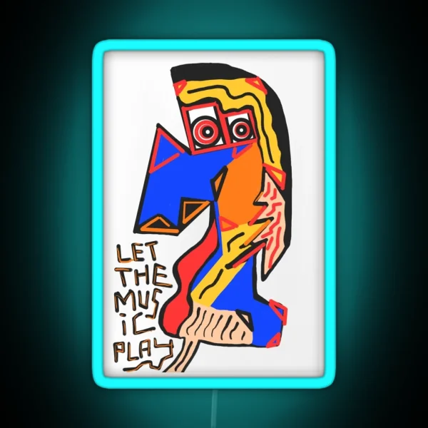 Let The Music Play RGB Neon Sign