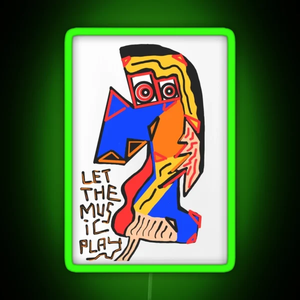 Let The Music Play RGB Neon Sign