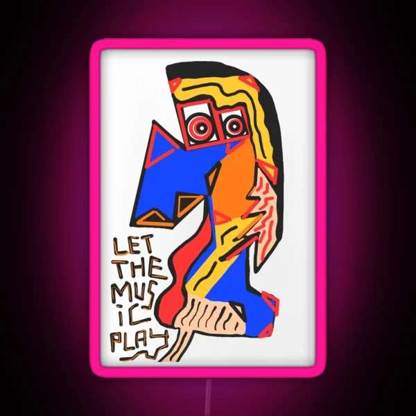 Let The Music Play RGB Neon Sign
