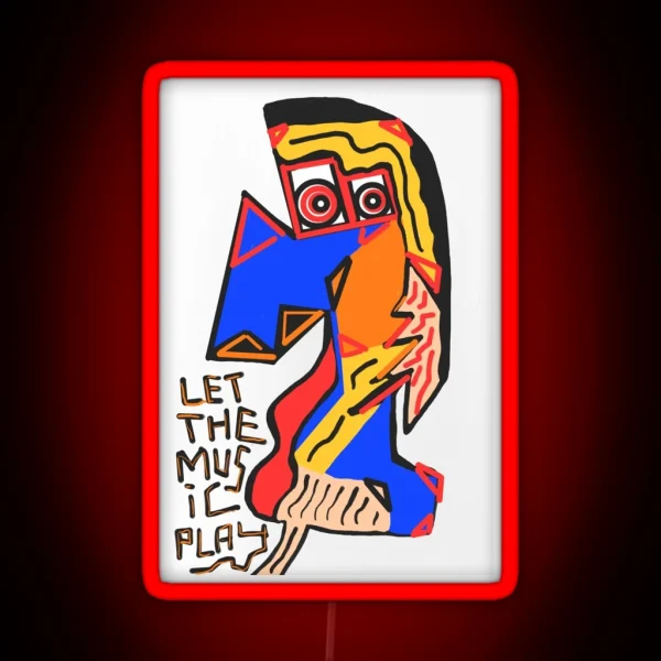Let The Music Play RGB Neon Sign