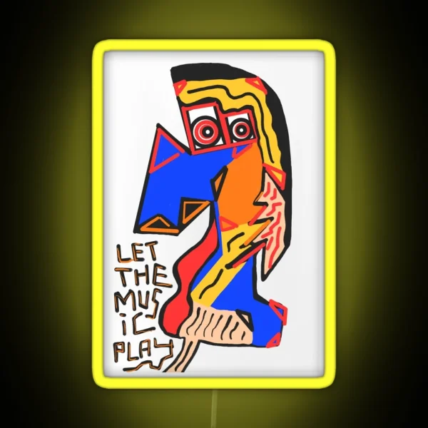 Let The Music Play RGB Neon Sign