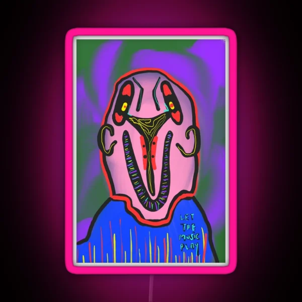Let The Music Play RGB Neon Sign