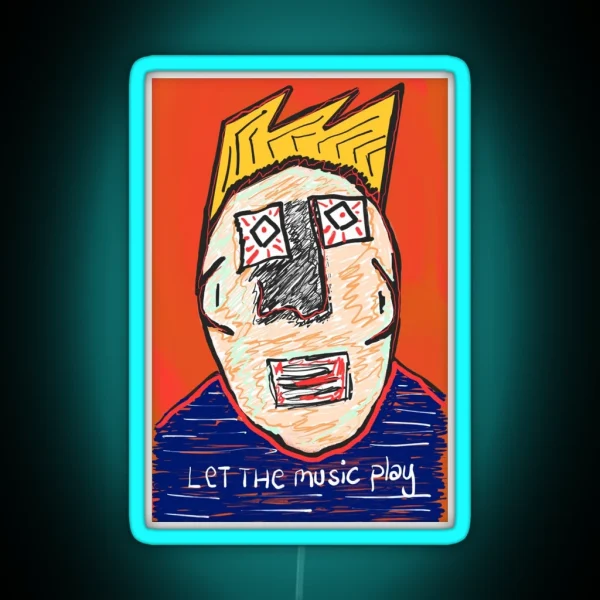 Let The Music Play RGB Neon Sign