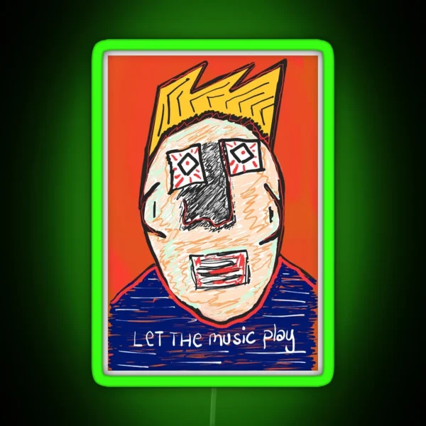 Let The Music Play RGB Neon Sign