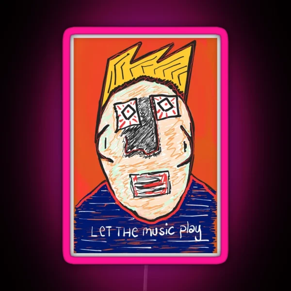 Let The Music Play RGB Neon Sign
