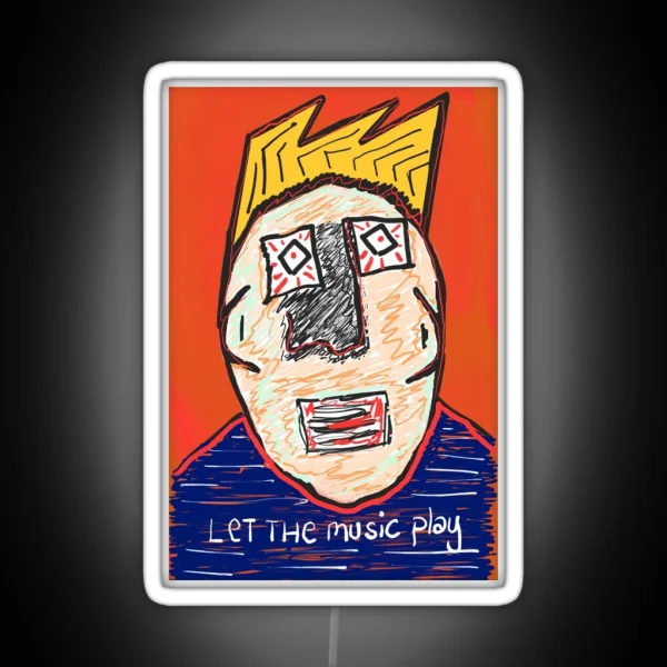 Let The Music Play RGB Neon Sign