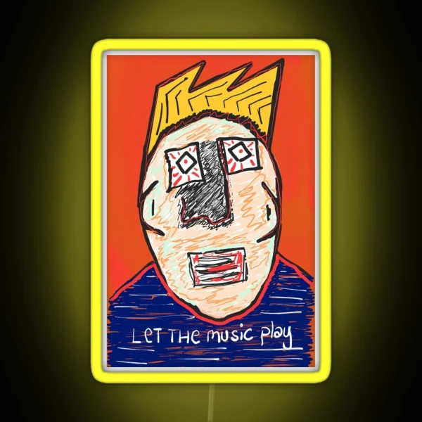 Let The Music Play RGB Neon Sign