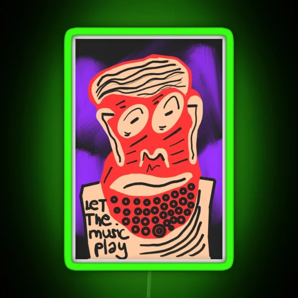 Let The Music Play RGB Neon Sign