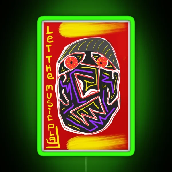 Let The Music Play RGB Neon Sign