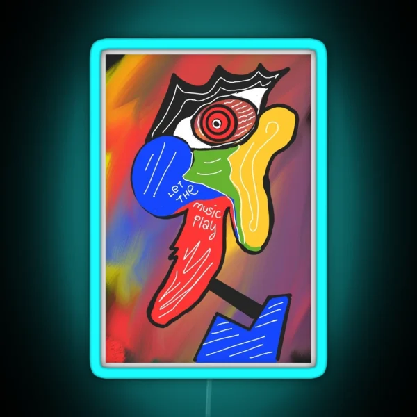 Let The Music Play RGB Neon Sign