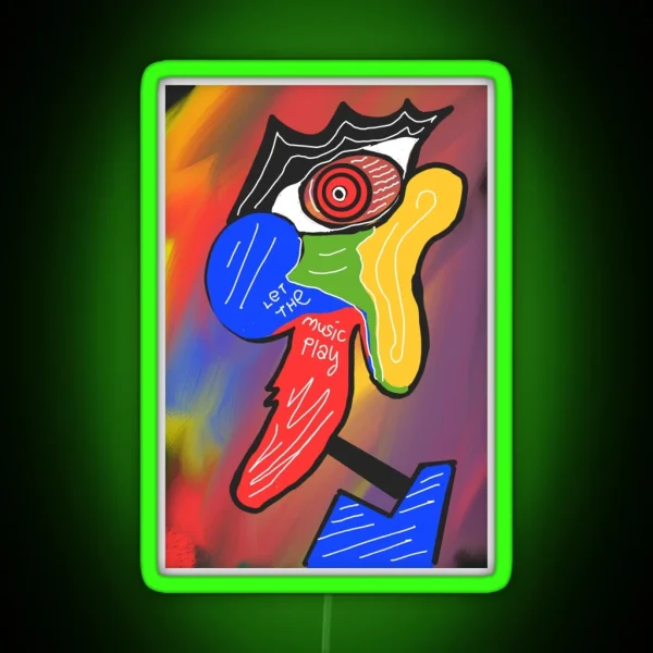Let The Music Play RGB Neon Sign