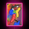 rgb neon sign saying let the music play in pink color - vibrant & eye-catching decorative art