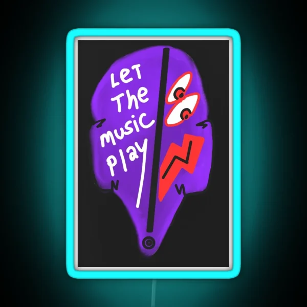 Let The Music Play RGB Neon Sign
