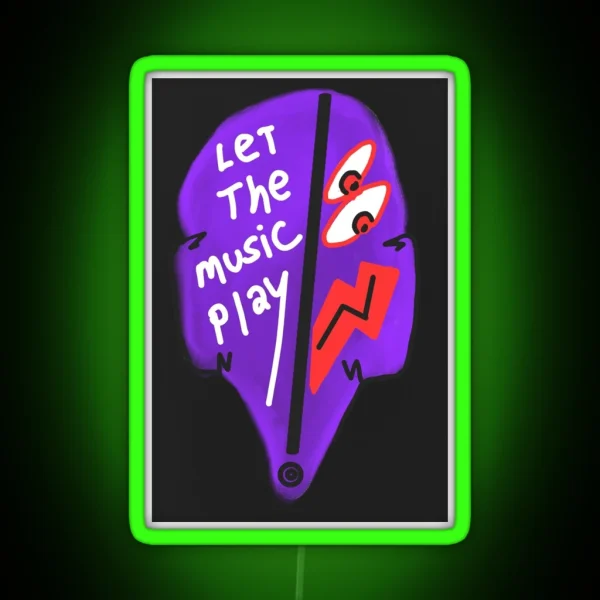 Let The Music Play RGB Neon Sign