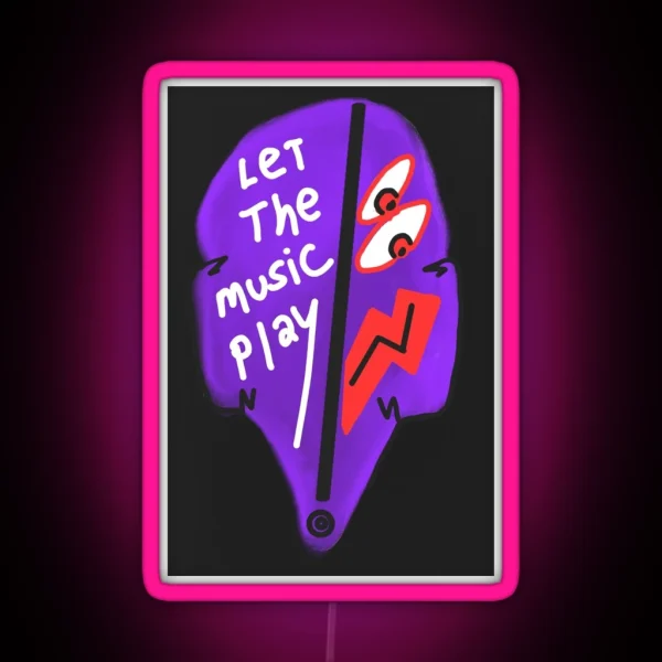 Let The Music Play RGB Neon Sign
