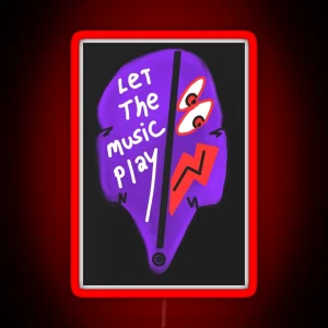 Let The Music Play RGB Neon Sign