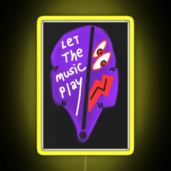 Let The Music Play RGB Neon Sign