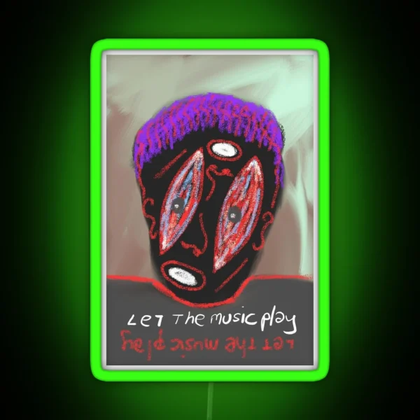 Let The Music Play RGB Neon Sign