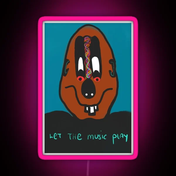 Let The Music Play RGB Neon Sign
