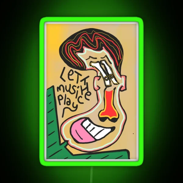 Let The Music Play RGB Neon Sign