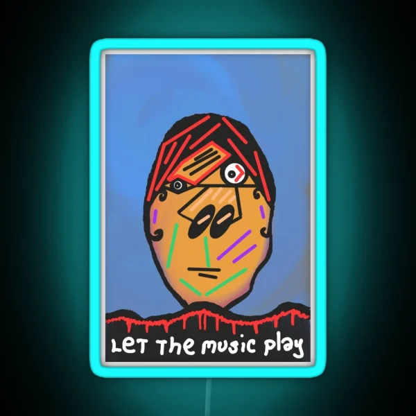 Let The Music Play RGB Neon Sign