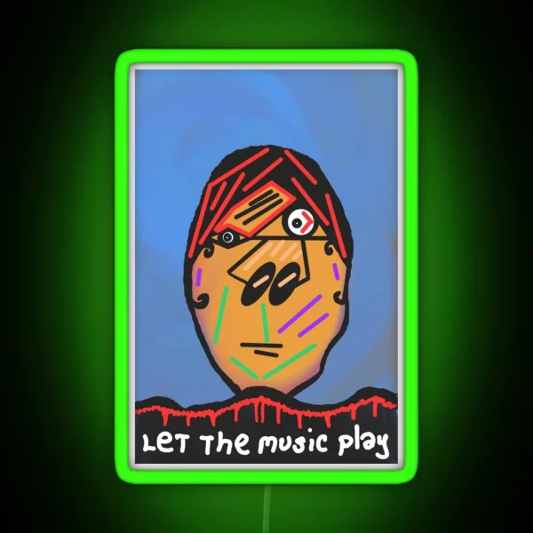 Let The Music Play RGB Neon Sign