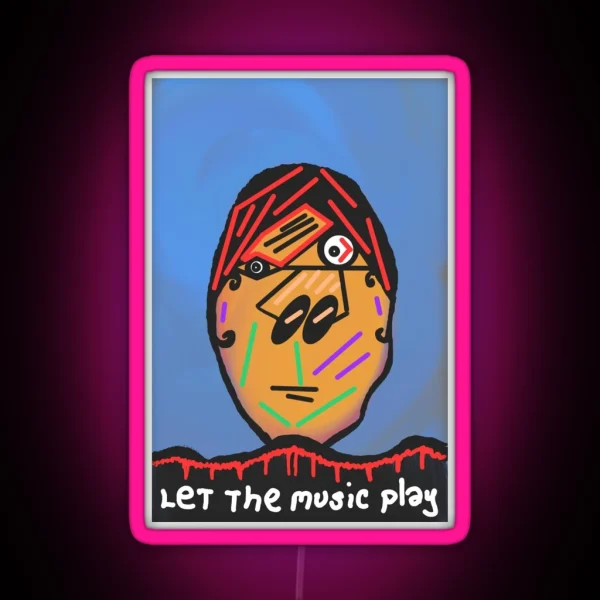 Let The Music Play RGB Neon Sign