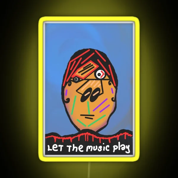 Let The Music Play RGB Neon Sign