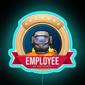 Lethal Company Employee Of The Month RGB Neon Sign