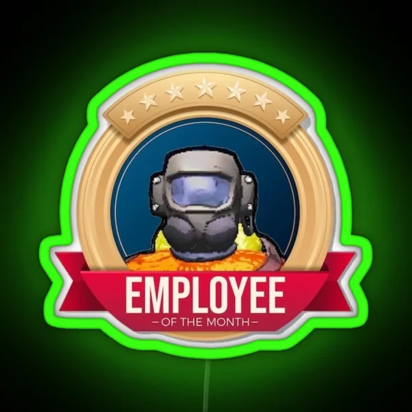 Lethal Company Employee Of The Month RGB Neon Sign