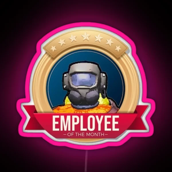 Lethal Company Employee Of The Month RGB Neon Sign