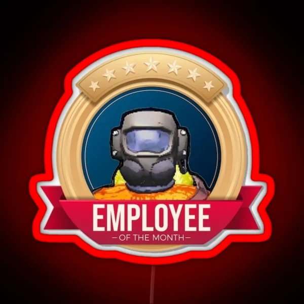 Lethal Company Employee Of The Month RGB Neon Sign