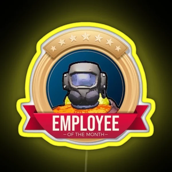 Lethal Company Employee Of The Month RGB Neon Sign