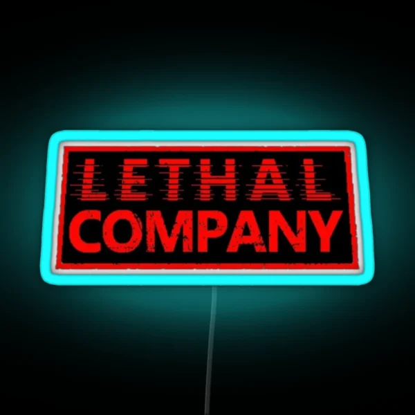 Lethal Company Logo Dark RGB Neon Sign