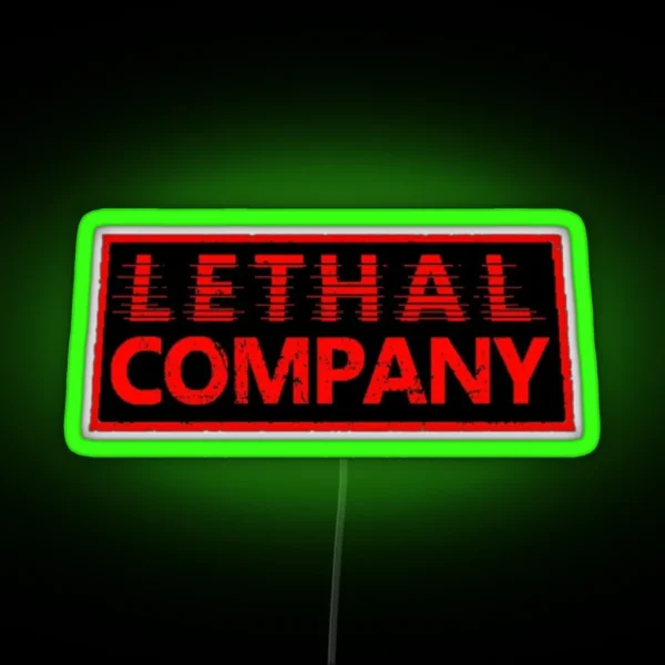 Lethal Company Logo Dark RGB Neon Sign