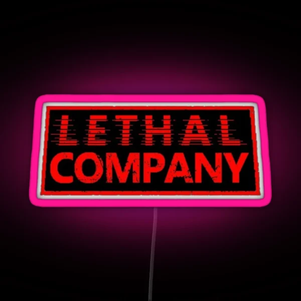 Lethal Company Logo Dark RGB Neon Sign