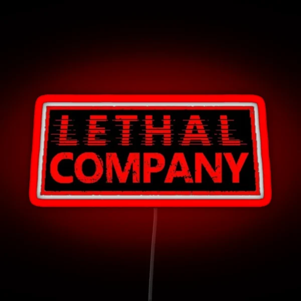 Lethal Company Logo Dark RGB Neon Sign