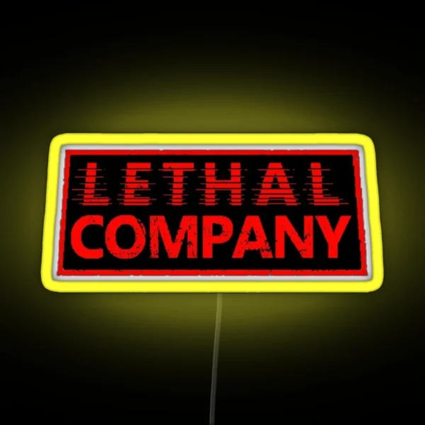 Lethal Company Logo Dark RGB Neon Sign