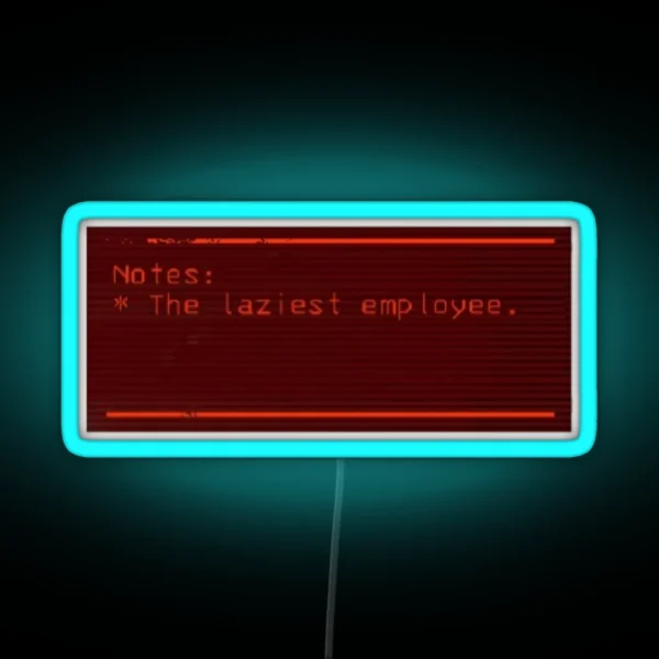 Lethal Company Notes Lazy RGB Neon Sign