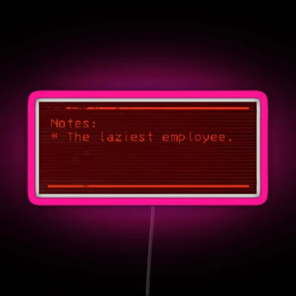 Lethal Company Notes Lazy RGB Neon Sign