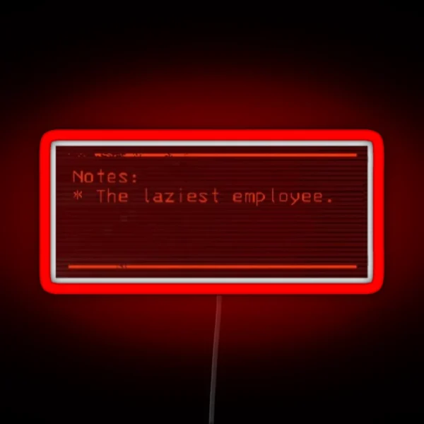 Lethal Company Notes Lazy RGB Neon Sign