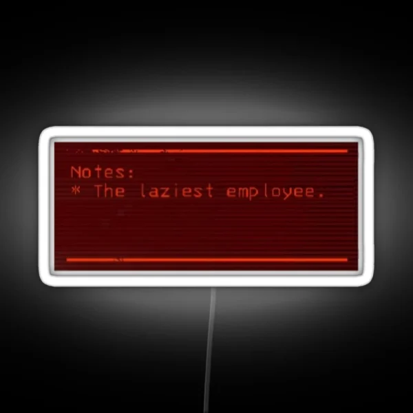 Lethal Company Notes Lazy RGB Neon Sign