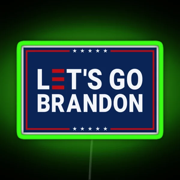 Lets Go Brandon President Joe Biden Meme RGB Neon Sign