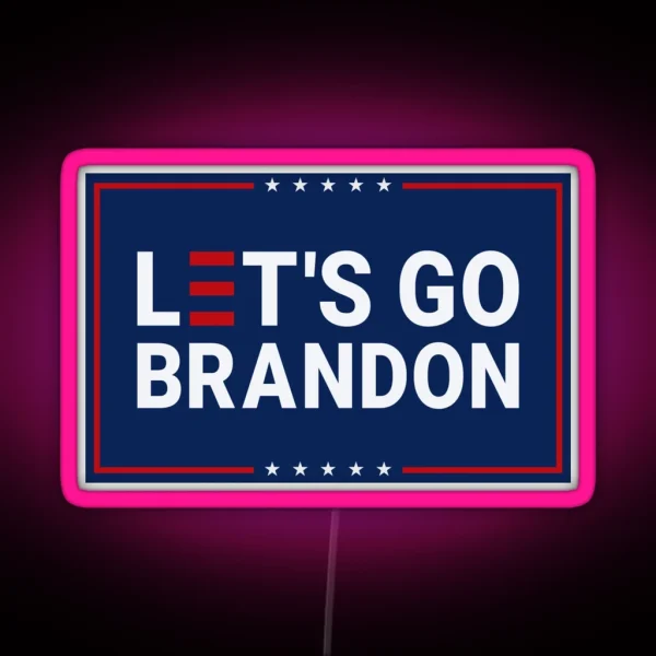 Lets Go Brandon President Joe Biden Meme RGB Neon Sign