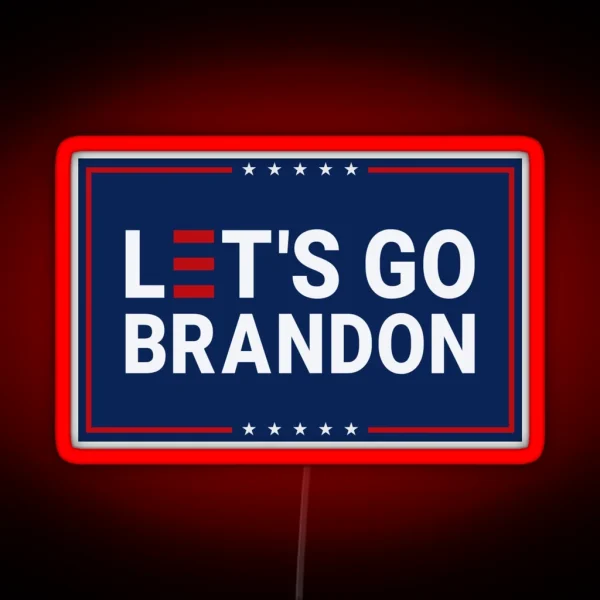 Lets Go Brandon President Joe Biden Meme RGB Neon Sign