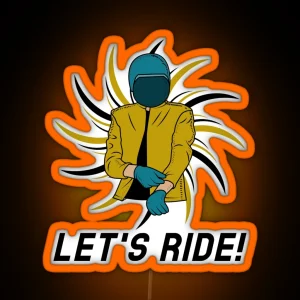 LETS RIDE BIKER RGB Neon Sign