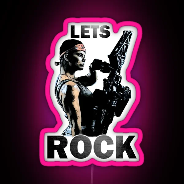 Lets Rock RGB Neon Sign