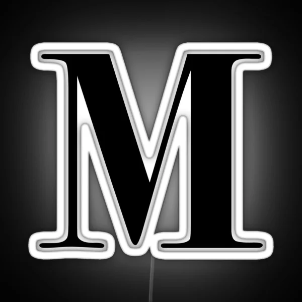 Letter M Monogram Initial RGB Neon Sign