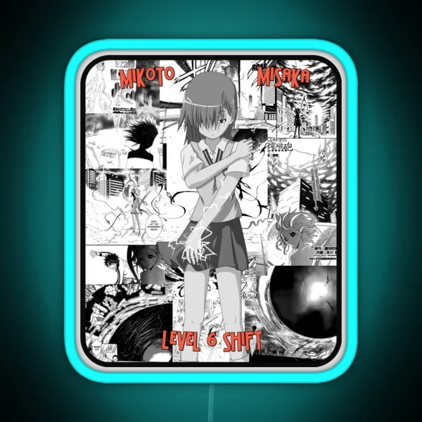 Level 6 Mikoto Misaka RGB Neon Sign